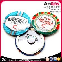 Artigifts Muestras gratis Barato personalizada Metal estaño Insignia de botón